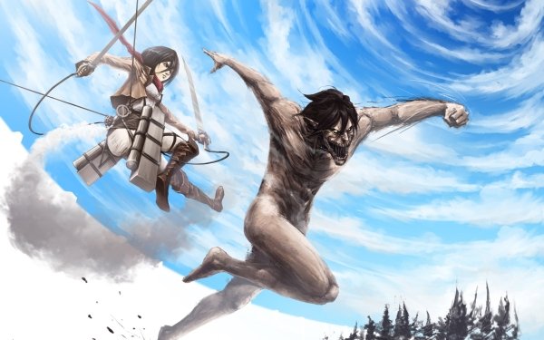 Anime Attack On Titan Shingeki No Kyojin Eren Yeager Mikasa Ackerman HD Wallpaper | Background Image
