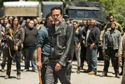 Jeffrey Dean Morgan Negan (The Walking Dead) Rick Grimes Andrew Lincoln TV Show The Walking Dead HD Desktop Wallpaper | Background Image