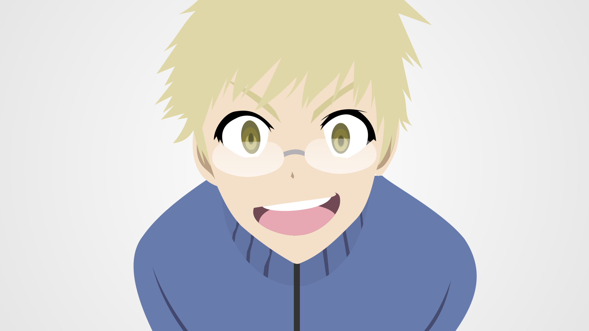 HD anime-style PC desktop wallpaper featuring Shuu Maiko from Nisekoi, showcasing his bright expression and distinctive glasses against a light background.