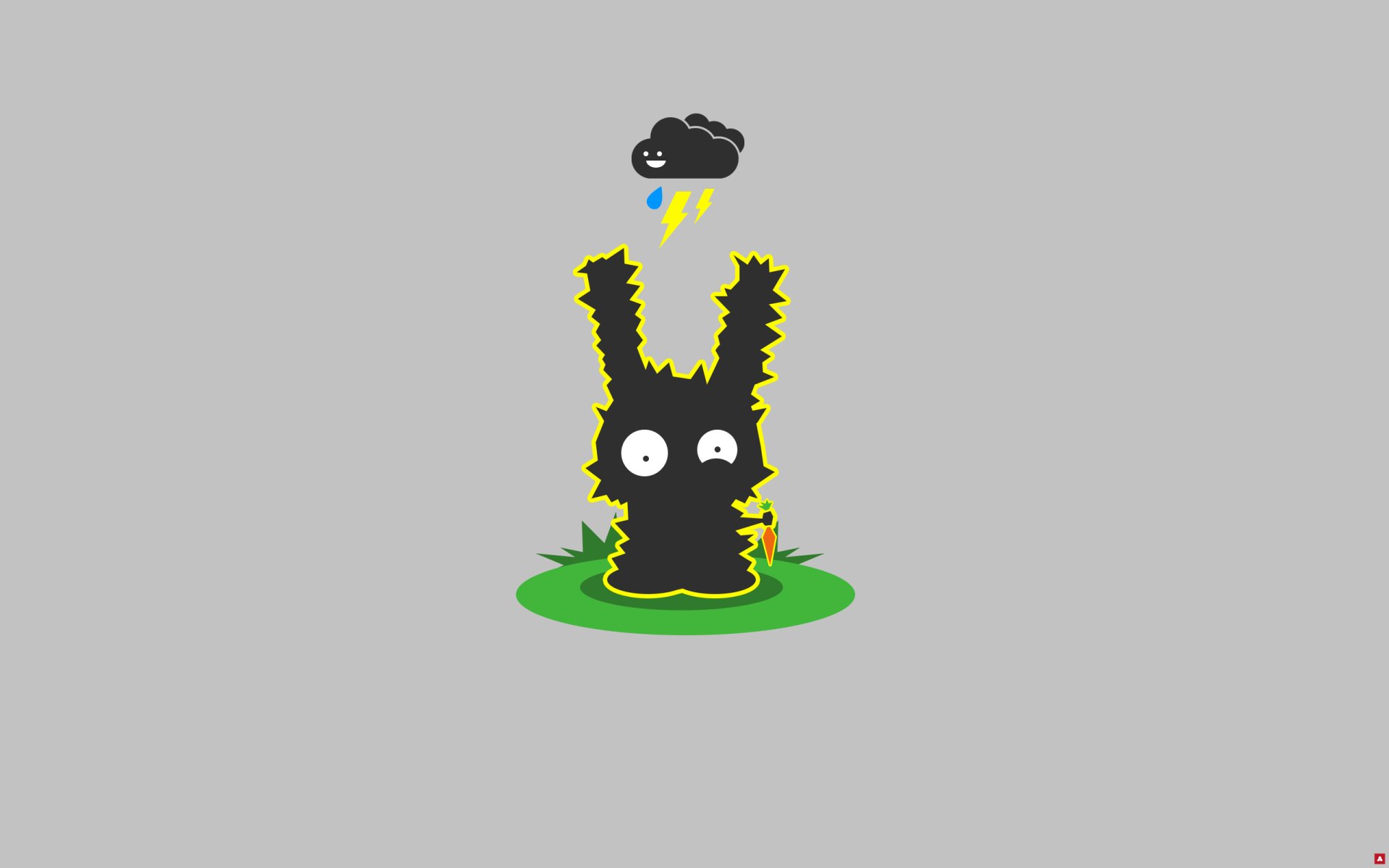 Download Minimalist Lightning Rabbit Funny Animal HD Wallpaper ...