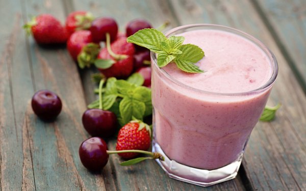 Food Smoothie Drink Cherry Strawberry HD Wallpaper | Background Image