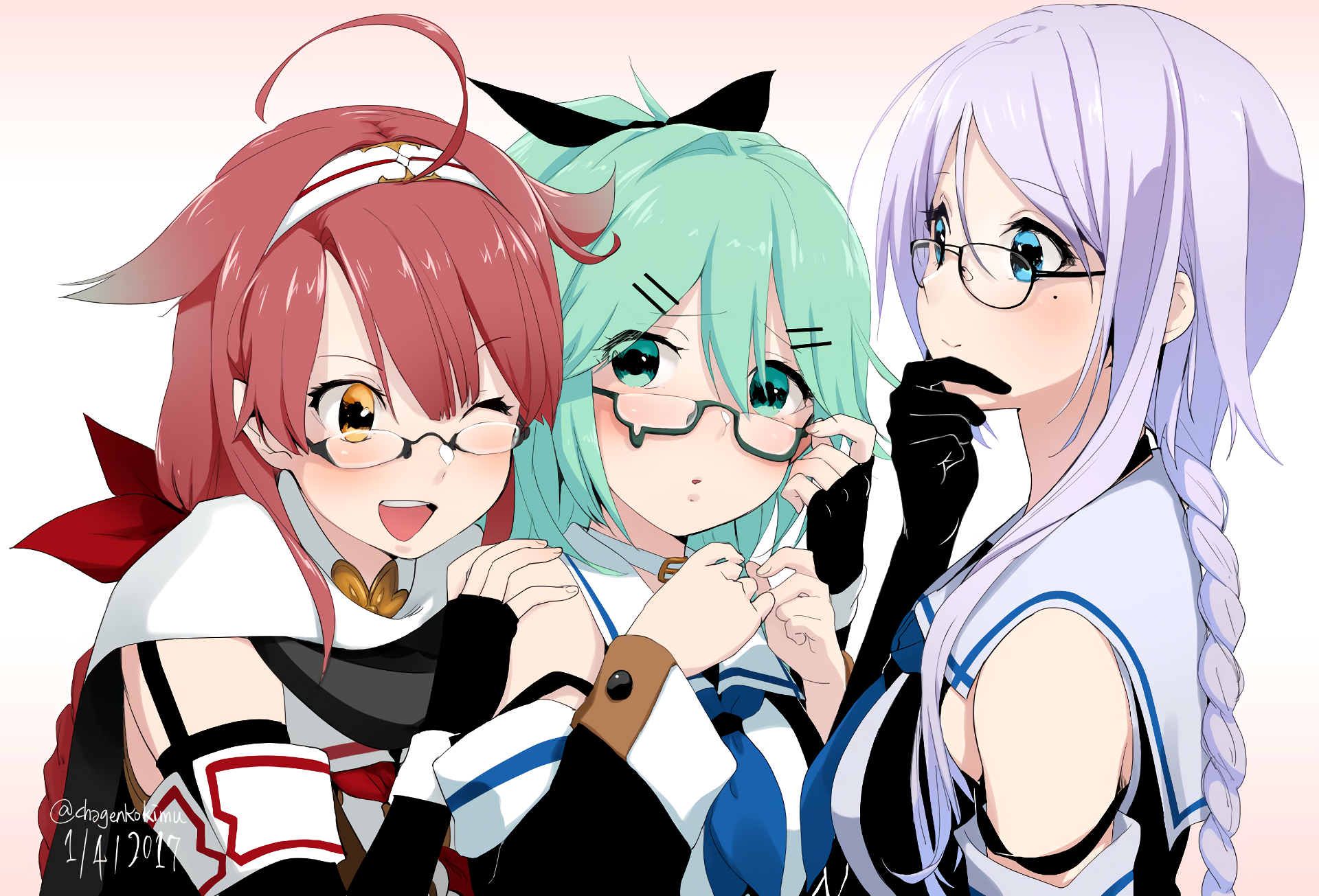 Download Yamakaze (Kancolle) Umikaze (Kancolle) Kawakaze (Kancolle) Anime Kantai Collection HD Wallpaper