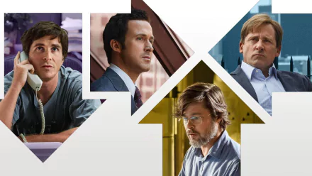 Christian Bale Brad Pitt Ryan Gosling Steve Carell movie The Big Short HD Desktop Wallpaper | Background Image
