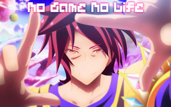 HD PC desktop wallpaper featuring Sora from the anime No Game No Life with vibrant colors and dynamic framing.