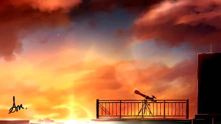 telescope Anime Original HD Desktop Wallpaper | Background Image