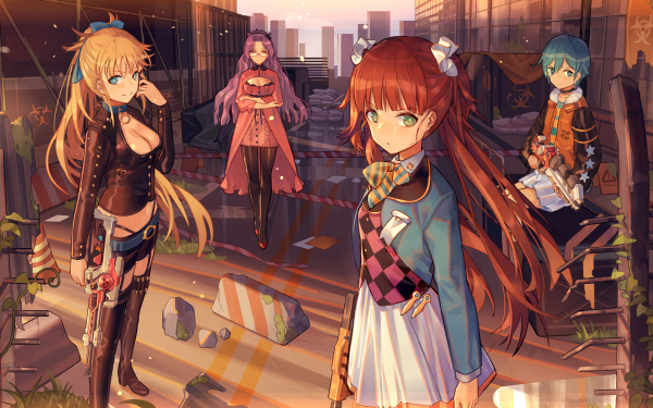 Anime Girl Cafe Gun HD Wallpaper | Background Image