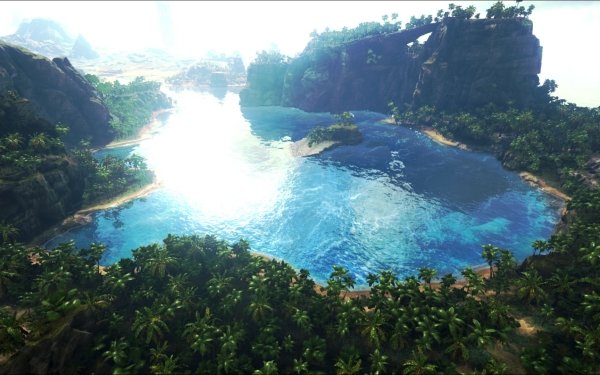 Video Game ARK: Survival Evolved Lake Jungle HD Wallpaper | Background Image