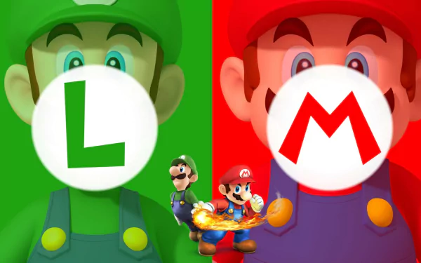 Luigi Mario video game super mario all-stars HD Desktop Wallpaper | Background Image