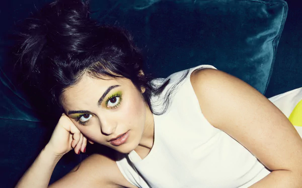 Brazilian brown eyes brunette actress Celebrity Camila Mendes HD Desktop Wallpaper | Background Image