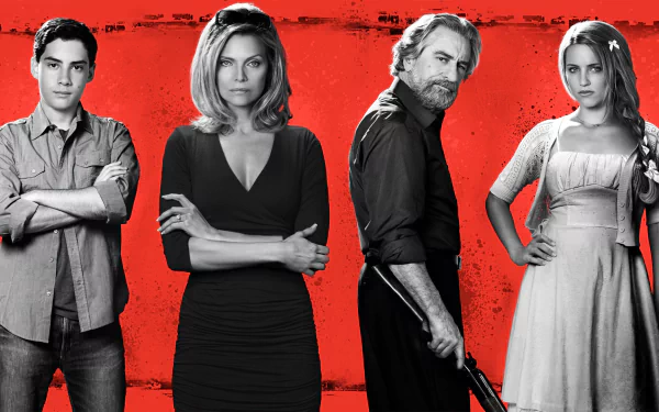 Michelle Pfeiffer Dianna Agron John D'Leo Robert De Niro movie The Family HD Desktop Wallpaper | Background Image