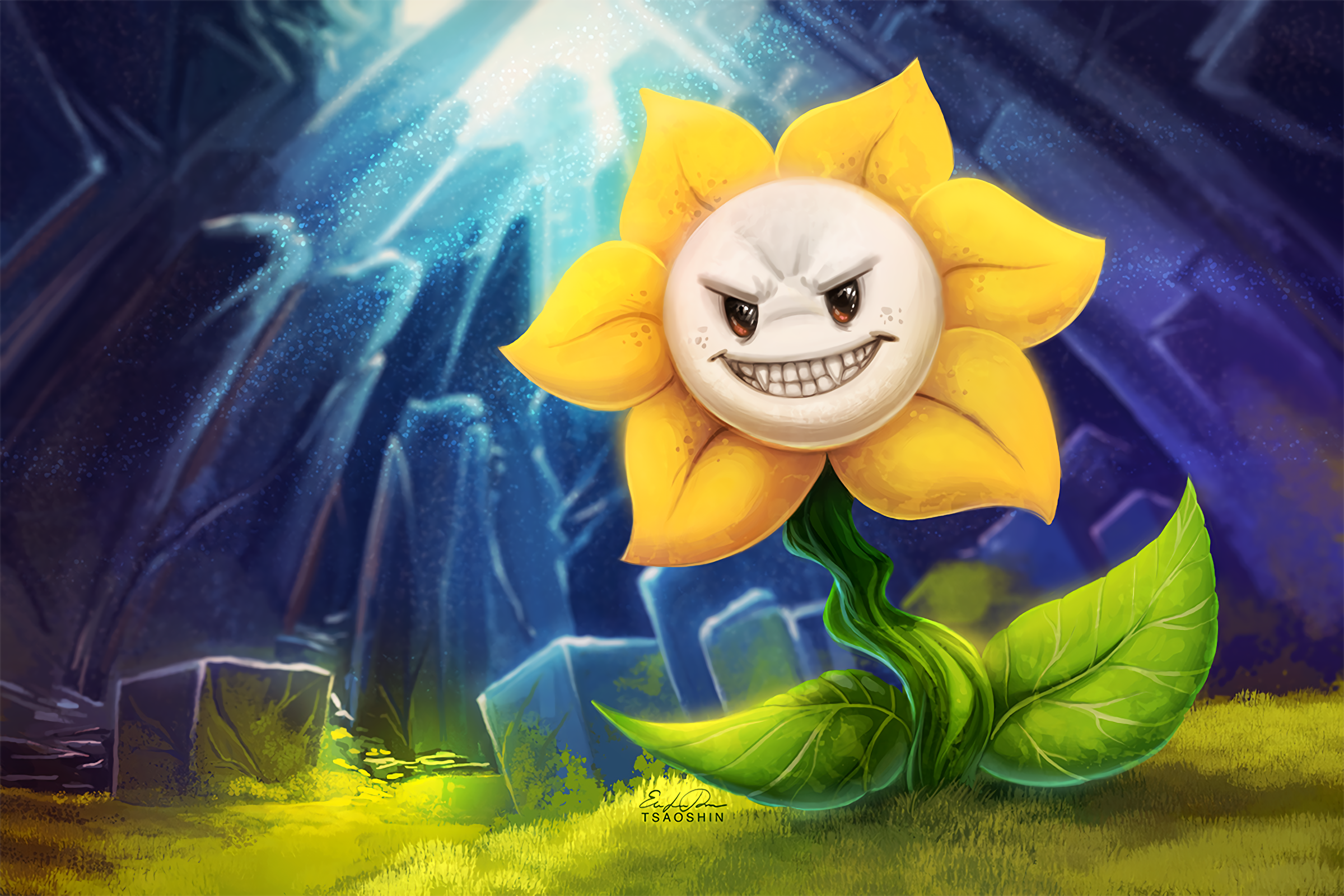 Flowey Undertale 高清壁纸 桌面背景 2400x1600