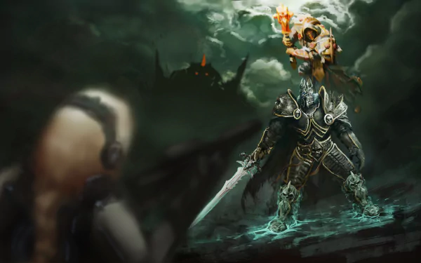 armor sword fight warrior video game Heroes of the Storm HD Desktop Wallpaper | Background Image