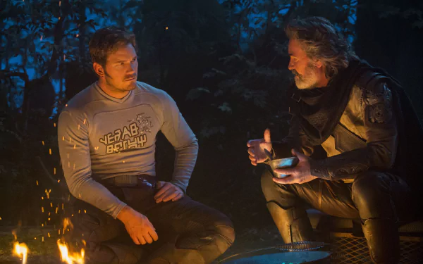 Star Lord Chris Pratt Ego (Marvel Comics) Kurt Russell movie Guardians of the Galaxy Vol. 2 HD Desktop Wallpaper | Background Image