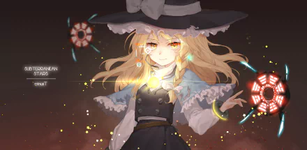 Marisa Kirisame Anime Touhou HD Desktop Wallpaper | Background Image