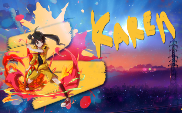 Anime Monogatari (Series) Karen Araragi HD Wallpaper | Background Image