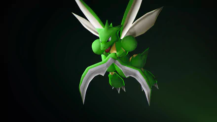 HD desktop wallpaper featuring the Pokémon Scyther against a dark background.