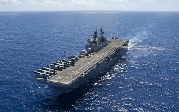 Military USS Makin Island (LHD-8) Warships United States Navy Warship Amphibious Assault Ship HD Wallpaper | Background Image