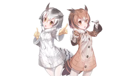 Eurasian Eagle Owl (Kemono Friends) Northern White-faced Owl (Kemono Friends) Anime Kemono Friends HD Desktop Wallpaper | Background Image