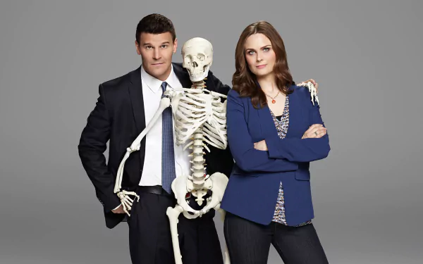 Temperance Brennan Seeley Booth Emily Deschanel David Boreanaz TV Show bones HD Desktop Wallpaper | Background Image