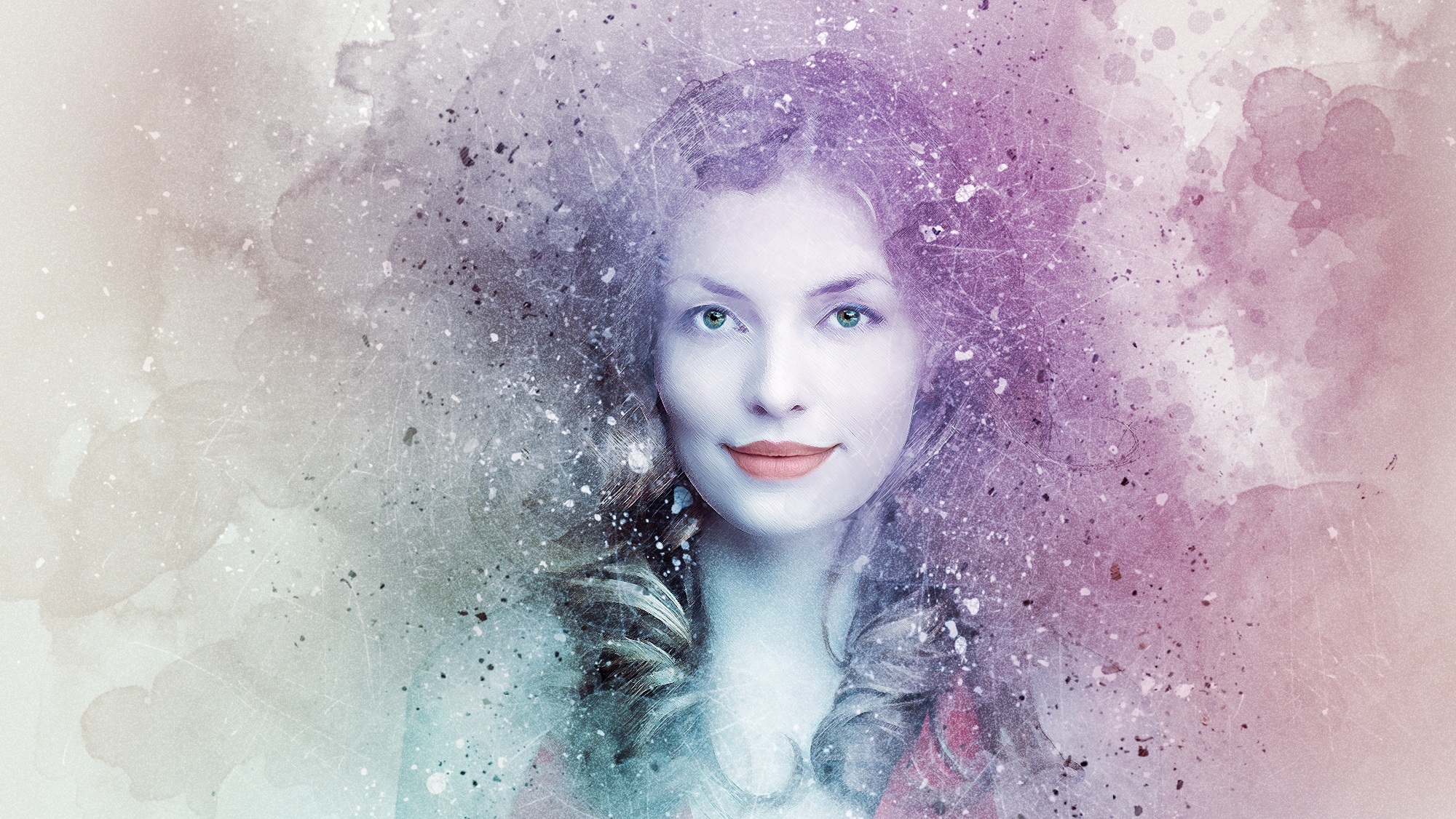 Download Face Watercolor Woman Artistic HD Wallpaper