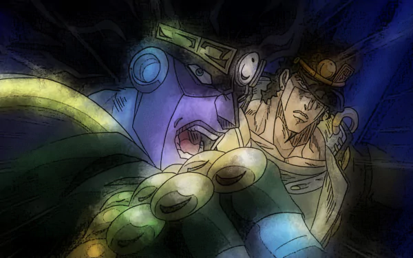 Star Platinum (Jojo's Bizarre Adventure) Jotaro Kujo Anime Jojo's Bizarre Adventure HD Desktop Wallpaper | Background Image