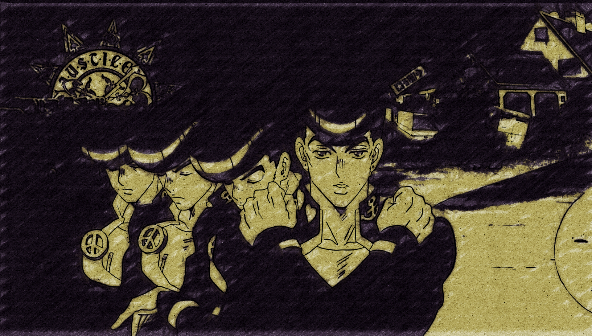 Download Josuke Higashikata Anime Jojo's Bizarre Adventure HD Wallpaper by Terumi Nishii