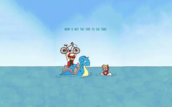 bike Professor Oak (Pokémon) Red (Pokémon) Lapras (Pokémon) video game Pokemon: Red and Blue HD Desktop Wallpaper | Background Image