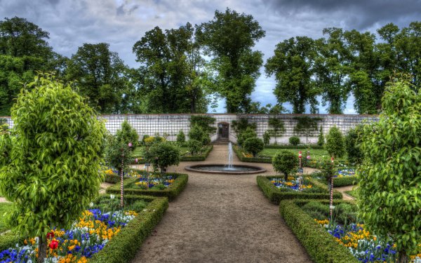 Hecho por el hombre Jardín Primavera Flor Bush Árbol Alemania Fuente Fondo de pantalla HD | Fondo de Escritorio