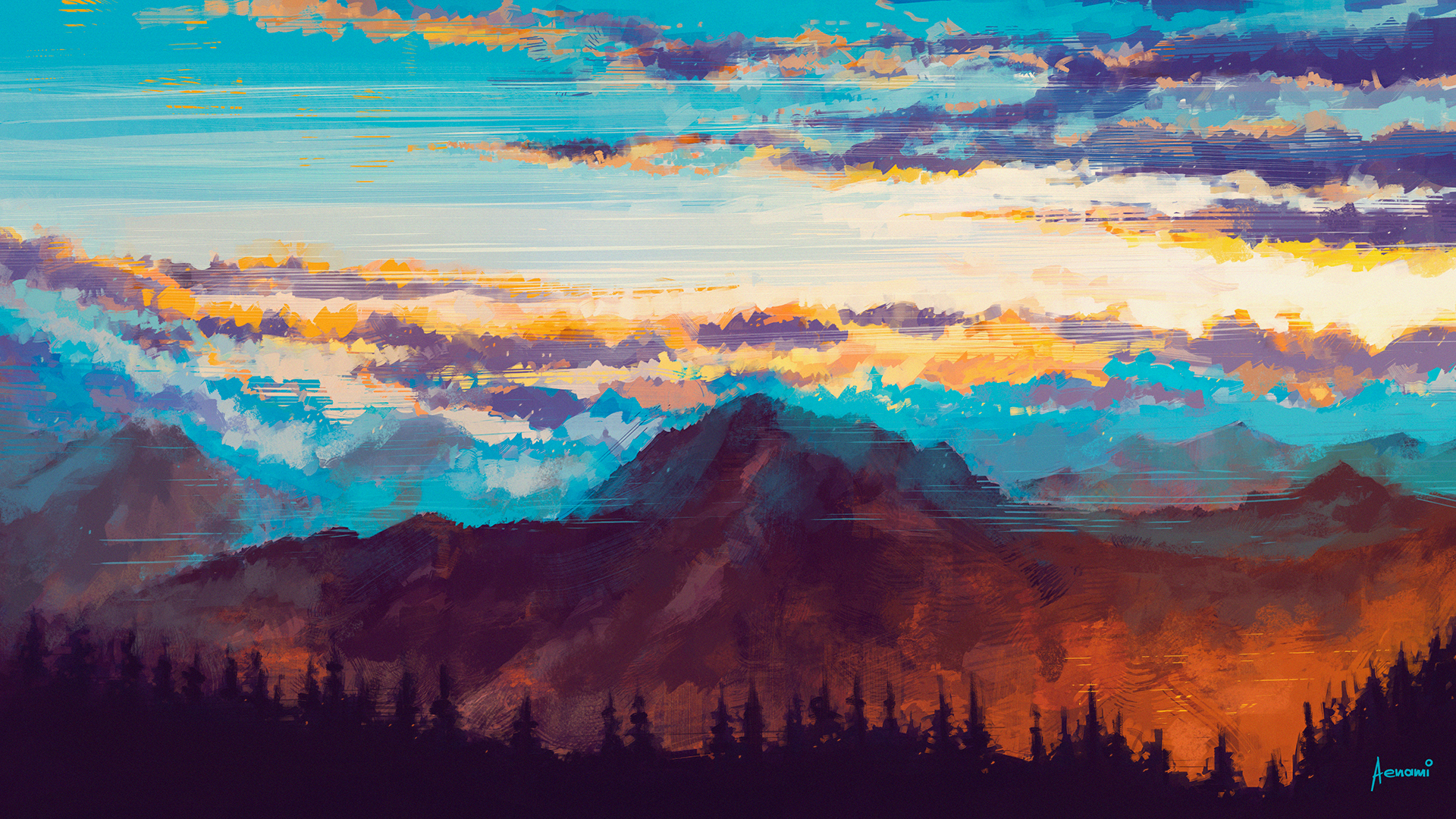 Artistic Mountain HD Wallpaper | Background Image