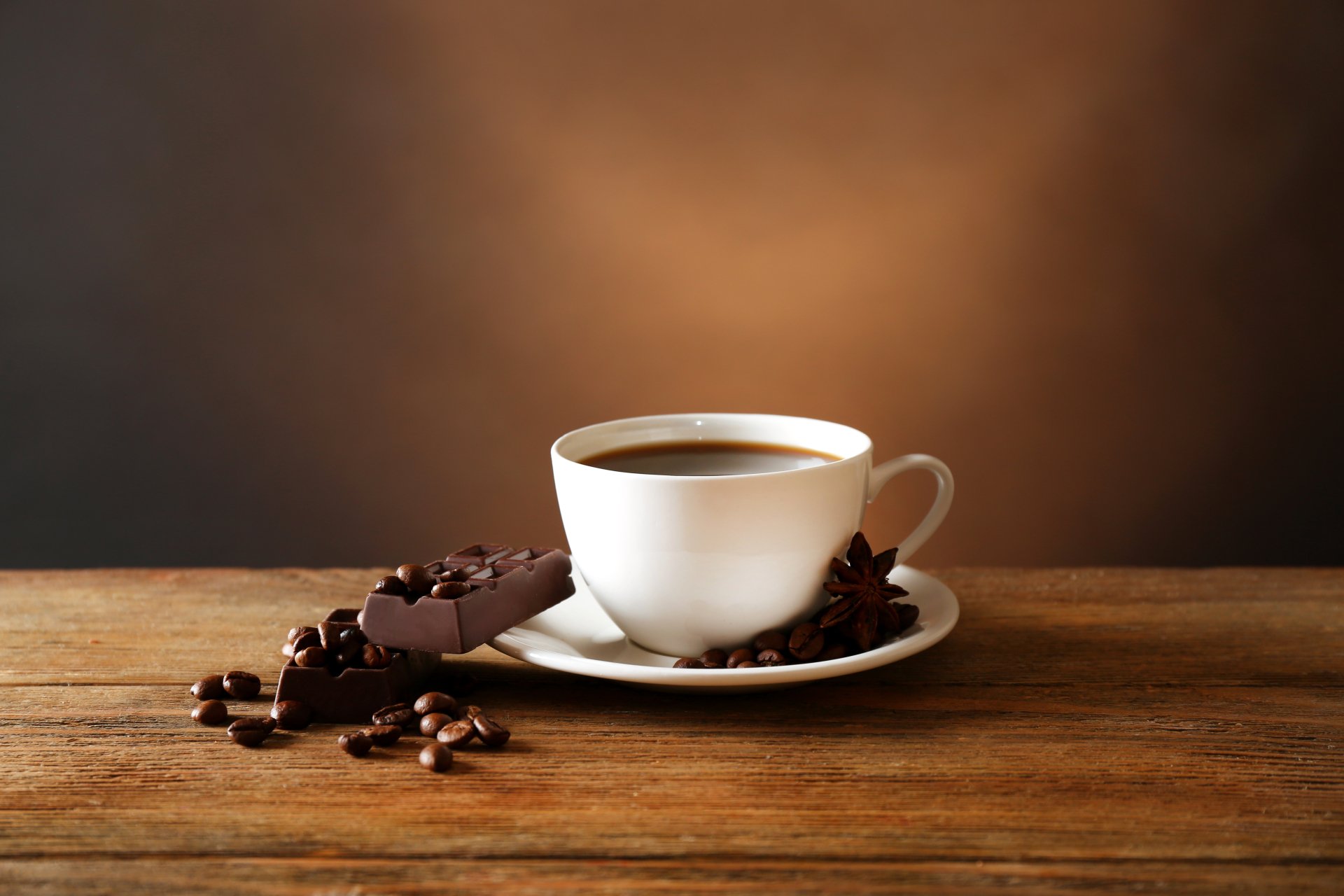 Download Chocolate Coffee Beans Cup Food Coffee 4k Ultra HD Wallpaper
