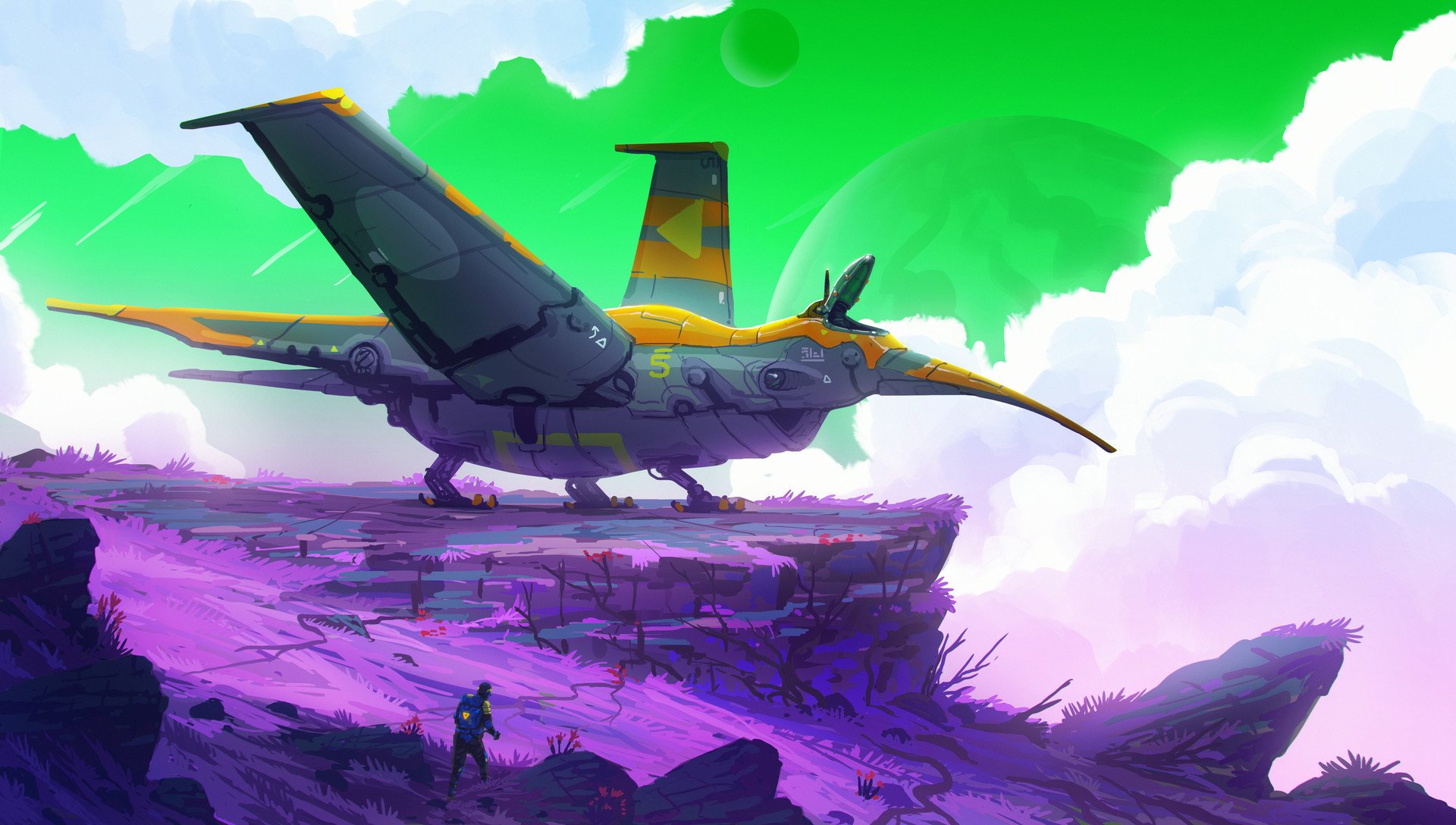 Download Exploration Sci Fi Spaceship HD Wallpaper by Beau Lamb