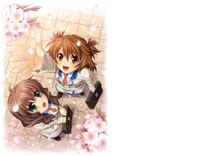 Akita Momoko Aizawa Yasumi Anime Aoi Shiro HD Desktop Wallpaper | Background Image