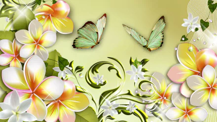  Flowers and Butterflies by MaDonna