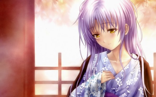 Anime Angel Beats! Blush Kimono Belt Kanade Tachibana HD Wallpaper | Background Image