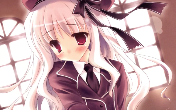 hat red eyes blush Anime Original HD Desktop Wallpaper | Background Image