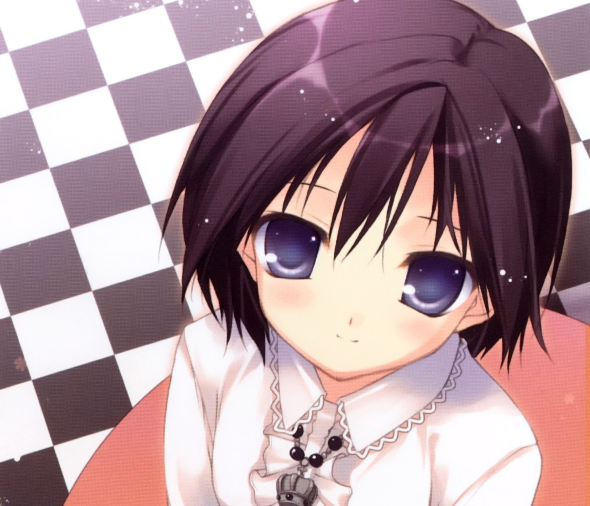 Download Black Hair Blue Eyes Short Hair Anime Original HD Wallpaper by Chikotam