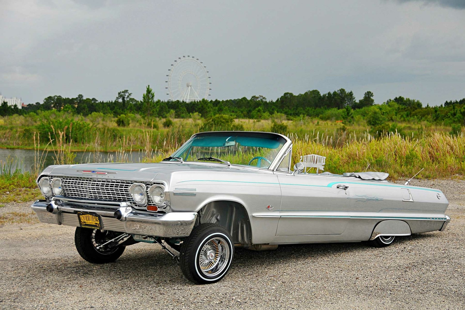 Download Classic Car Lowrider Chevrolet Chevrolet Impala Vehicle Chevrolet Impala Convertible HD Wallpaper