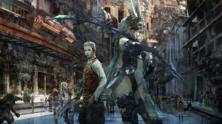Penelo (Final Fantasy) Ashelia B'nargin Dalmasca Fran (Final Fantasy) Balthier (Final Fantasy) Vaan (Final Fantasy) Final Fantasy XII Final Fantasy video game Final Fantasy XII: The Zodiac Age HD Desktop Wallpaper | Background Image