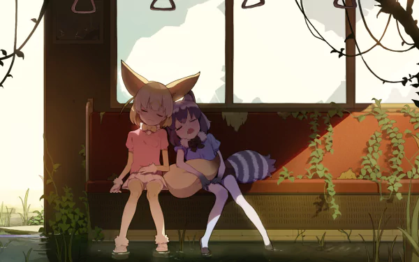 Fennec (Kemono Friends) Raccoon (Kemono Friends) Anime Kemono Friends HD Desktop Wallpaper | Background Image