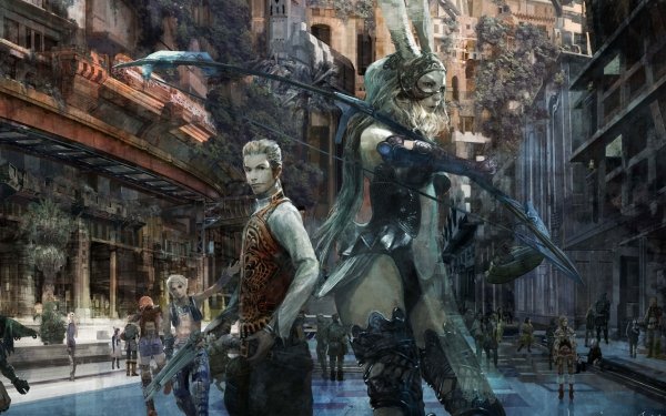 Video Game Final Fantasy XII: The Zodiac Age Final Fantasy Final Fantasy XII Vaan Balthier Fran Ashelia B'nargin Dalmasca Penelo HD Wallpaper | Background Image