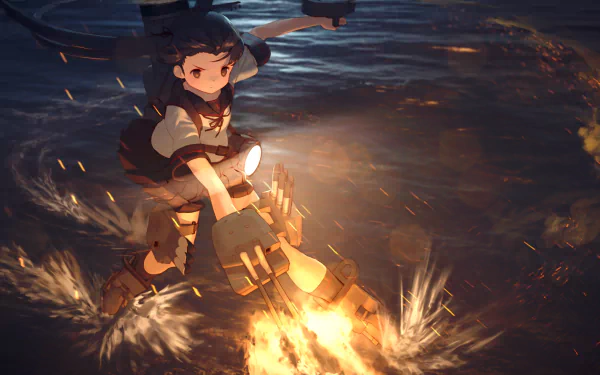 Fubuki (Kancolle) Anime Kantai Collection HD Desktop Wallpaper | Background Image