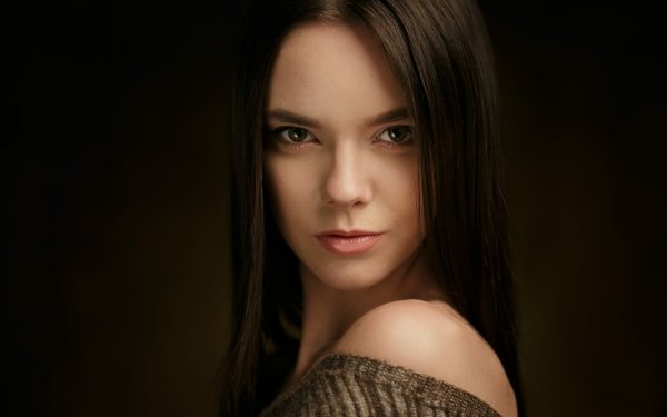 Women Face Model Brunette HD Wallpaper | Background Image