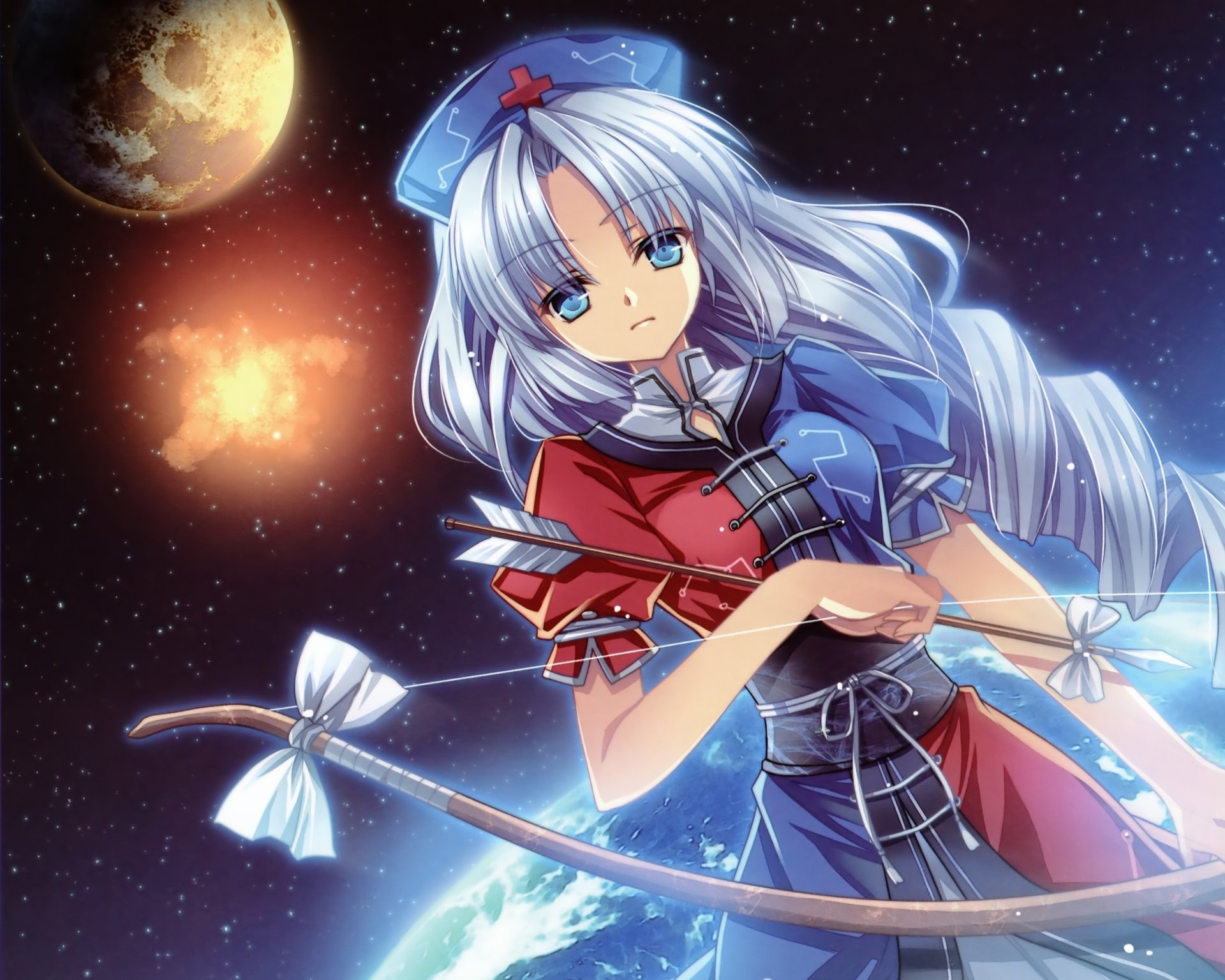 Download Eirin Yagokoro Anime Touhou HD Wallpaper by Capura Lin