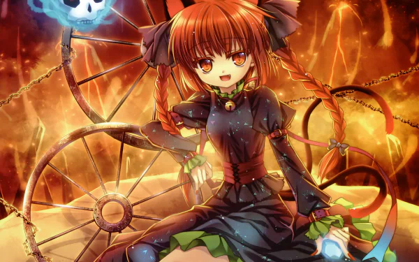 Rin Kaenbyou Anime Touhou HD Desktop Wallpaper | Background Image