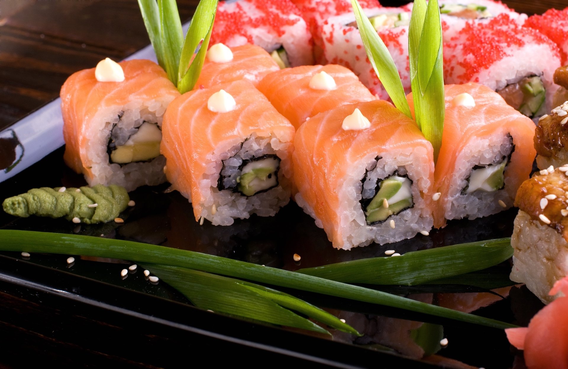 Download Rice Seafood Fish Food Sushi HD Wallpaper