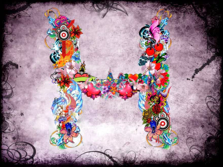  Artistic Letter "H" by SISSI12