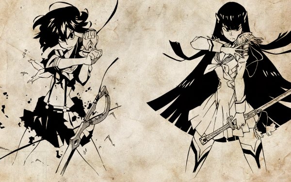 Anime Kill La Kill Ryūko Matoi Satsuki Kiryūin Skirt HD Wallpaper | Background Image