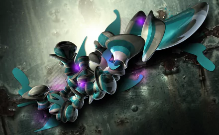 CGI purple grey blue shapes Abstract 3D abstract blue abstract purple HD Desktop Wallpaper | Background Image