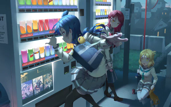 Yoshiko Tsushima Riko Sakurauchi Mari Ohara Anime Love Live! Sunshine!! HD Desktop Wallpaper | Background Image