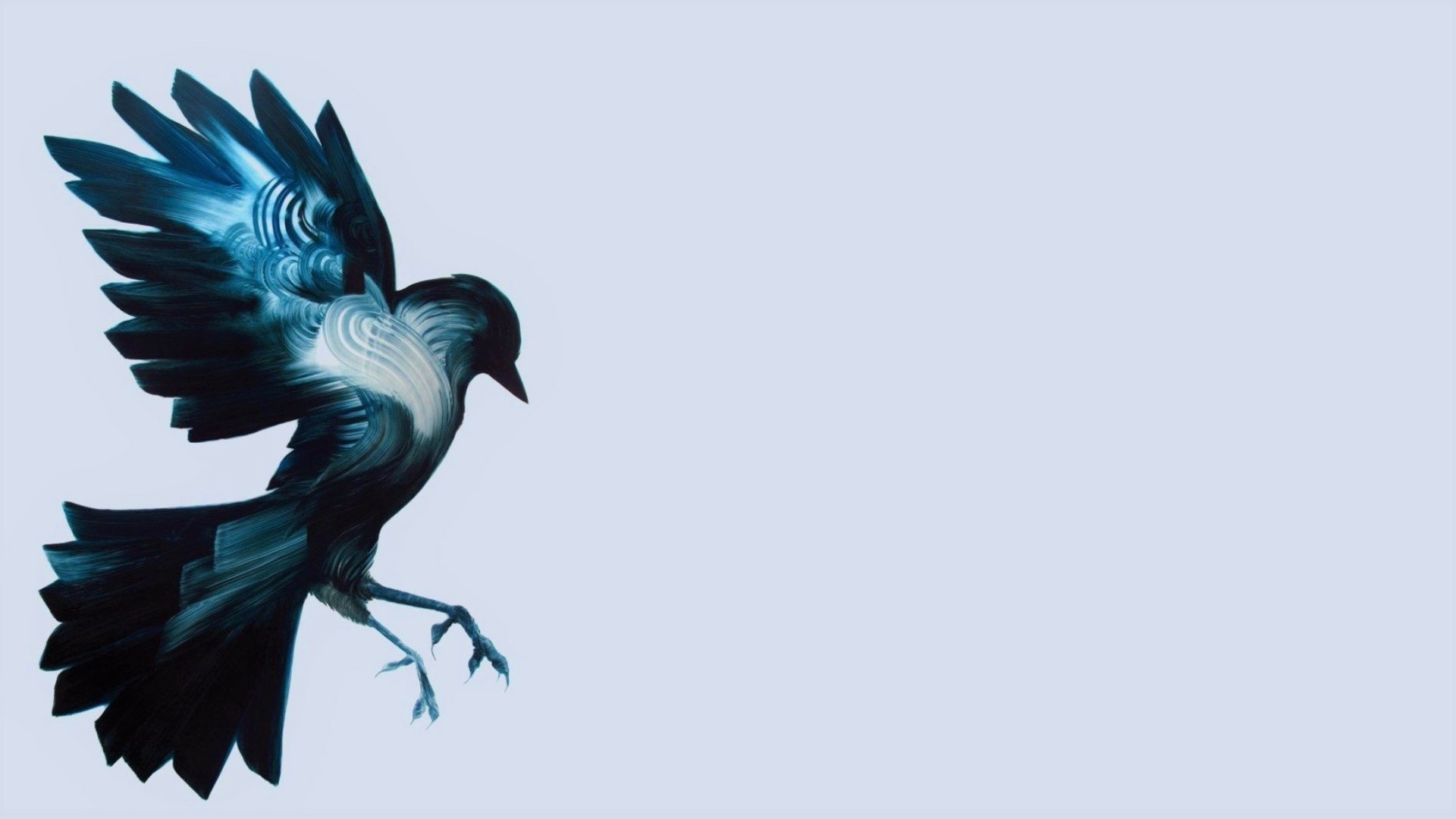 Download Blue Painting Animal Bird HD Wallpaper